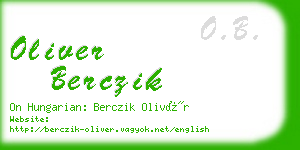 oliver berczik business card